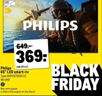 Makro Philips 65 LED smart-tv aanbieding