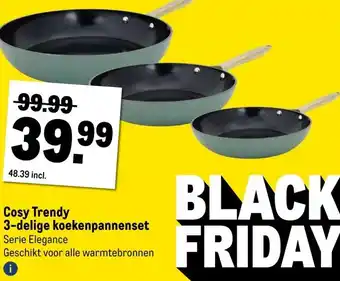Makro Cosy Trendy 3-delige koekenpannenset aanbieding