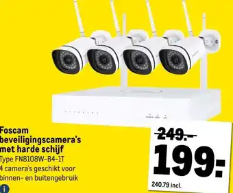 Makro Foscam beveiligingscamera's met harde schijf aanbieding