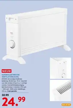 Kluswijs EUROM ELEKTRISCHE VENTILATORKACHEL aanbieding