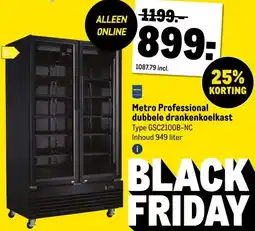 Makro Metro Professional dubbele drankenkoelkast aanbieding