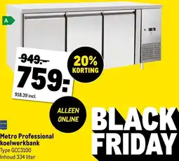Makro Metro Professional koelwerkbank aanbieding