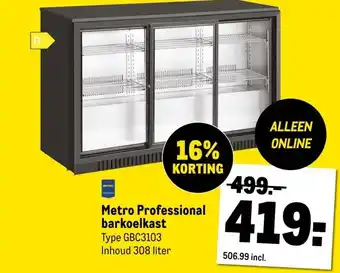 Makro Metro Professional barkoelkast aanbieding