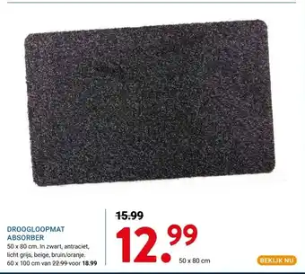 Kluswijs DROOGLOOPMAT ABSORBER aanbieding