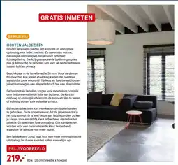 Kluswijs HOUTEN JALOEZIEËN aanbieding