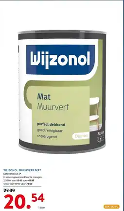 Kluswijs WIJZONOL MUURVERF MAT aanbieding