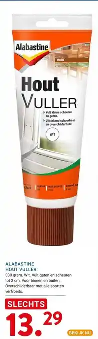 Kluswijs ALABASTINE HOUT VULLER aanbieding