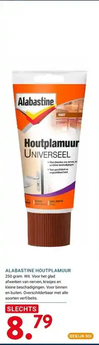 Kluswijs ALABASTINE HOUTPLAMUUR aanbieding