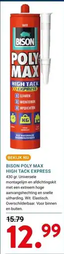 Kluswijs BISON POLY MAX HIGH TACK EXPRESS aanbieding