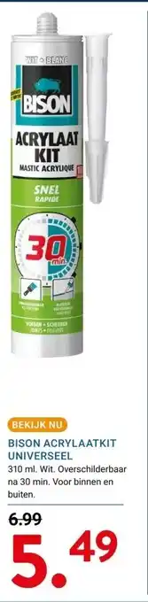 Kluswijs BISON ACRYLAATKIT UNIVERSEEL aanbieding