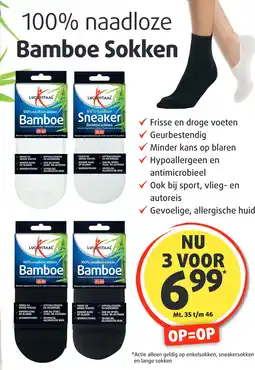 Lucovitaal 100% naadloze Bamboe Sokken aanbieding