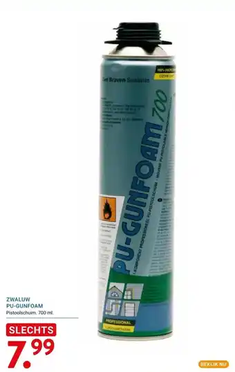Kluswijs ZWALUW PU-GUNFOAM aanbieding