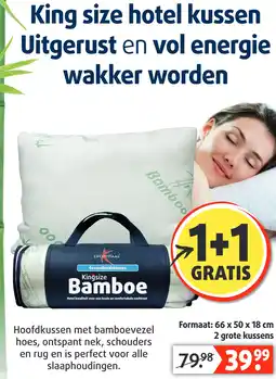 Lucovitaal Kingsize Bamboe Kussen aanbieding