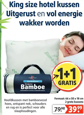 Lucovitaal Kingsize Bamboe Kussen aanbieding