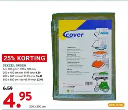 Kluswijs DEKZEIL GROEN aanbieding