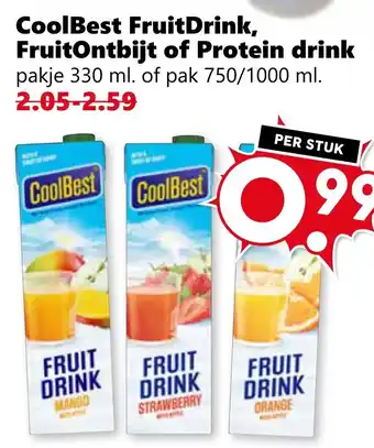 CoopCompact CoolBest Fruit Drink, FruitOntbijt of Protein drink aanbieding
