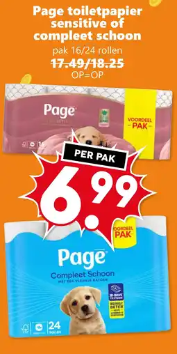 CoopCompact Page toiletpapier sensitive of compleet schoon aanbieding