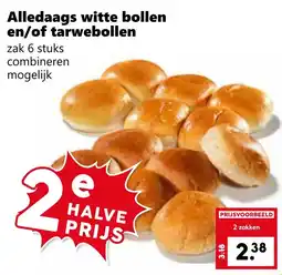 CoopCompact Alledaags witte bollen en/of tarwebollen aanbieding