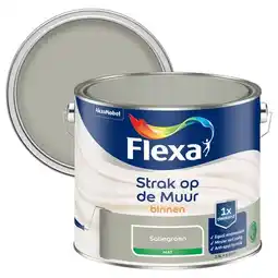 Praxis Flexa Strak Op De Muur Muurverf - Mat - Saliegroen - 2,5L aanbieding