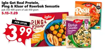 CoopCompact Iglo Get Real Protein, Ping & Klaar of Roerbak Sensatie aanbieding