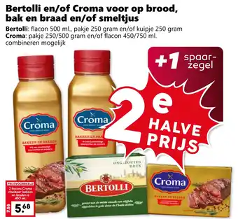 CoopCompact Bertolli en/of Croma voor op brood, bak en braad en/of smeltjus aanbieding