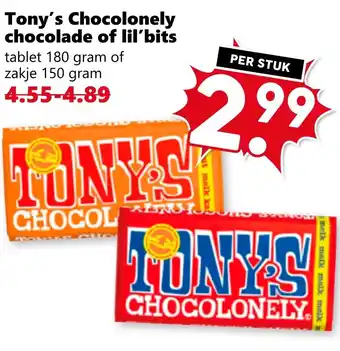 CoopCompact Tony's Chocolonely chocolade of lil'bits aanbieding
