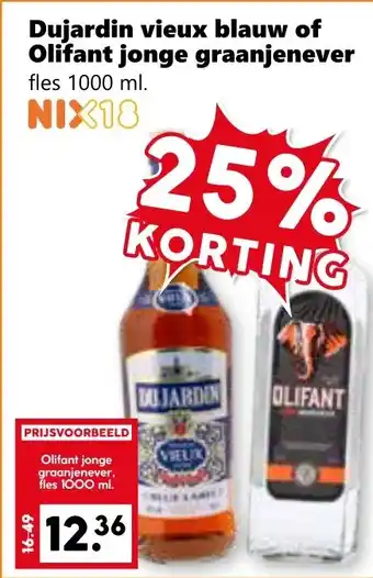 CoopCompact Dujardin vieux blauw of Olifant jonge graanjenever aanbieding