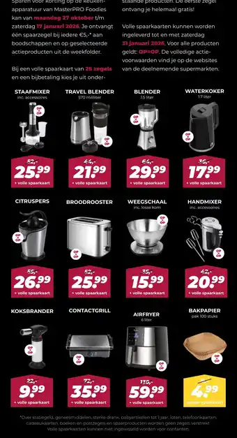 Coop SPAAR VOOR KORTING OP KEUKEN APPARATUUR aanbieding