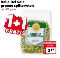 Coop Valle Del Sole groene spliterwten aanbieding