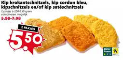 Coop Kip krokantschnitzels, kip cordon bleu, kipschnitzels en/of kip satéschnitzels aanbieding
