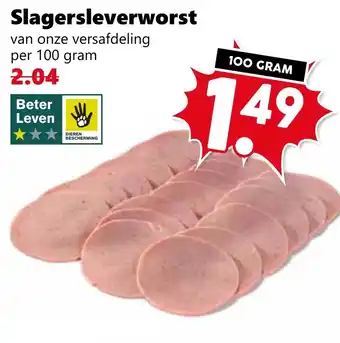 Coop Slagersleverworst aanbieding