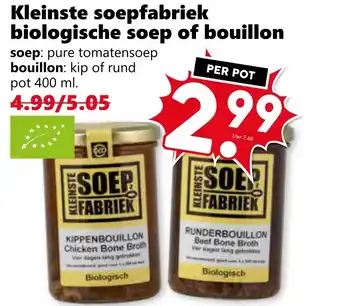 Coop Kleinste soepfabriek biologische soep of bouillon aanbieding