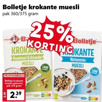 Coop Bolletje krokante muesli aanbieding
