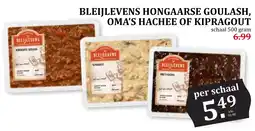 Coop BLEIJLEVENS HONGAARSE GOULASH, OMA'S HACHEE OF KIPRAGOUT aanbieding