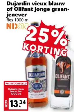 Coop Dujardin vieux blauw of Olifant jonge graan ienever aanbieding