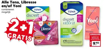 Coop Alle Tena, Libresse en/of Yoni aanbieding