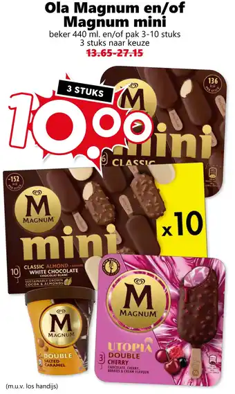 Coop Ola Magnum en/of Magnum mini aanbieding