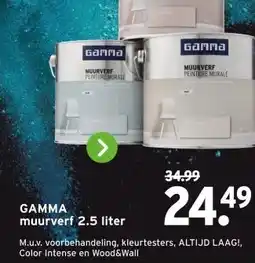 GAMMA GAMMA muurverf 2.5 liter aanbieding