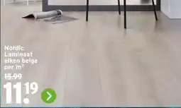 GAMMA Nordic Laminaat eiken beige aanbieding