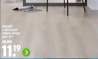 GAMMA Nordic Laminaat eiken beige aanbieding