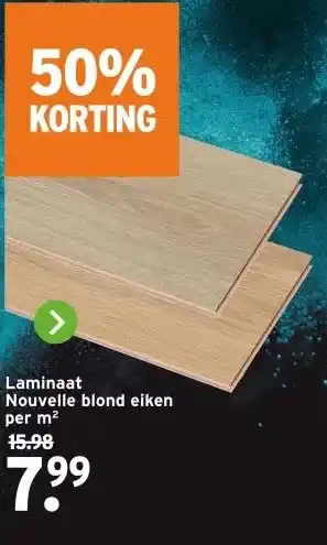 GAMMA Laminaat Nouvelle blond eiken aanbieding