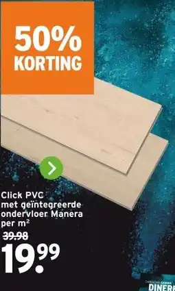 GAMMA Click PVC met geïntegreerde ondervloer Manera aanbieding