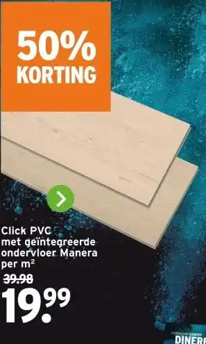 GAMMA Click PVC met geïntegreerde ondervloer Manera aanbieding