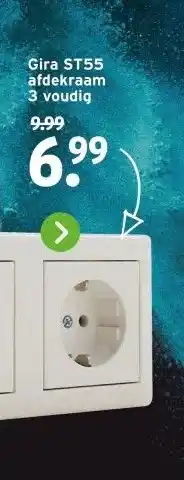 GAMMA Gira ST55 afdekraam 3 voudig aanbieding