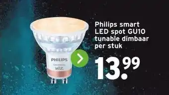 GAMMA Philips smart LED spot GU10 tunable dimbaar aanbieding