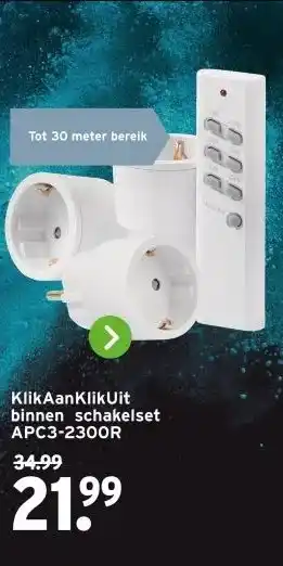 GAMMA KlikAanKlikUit binnen schakelset aanbieding