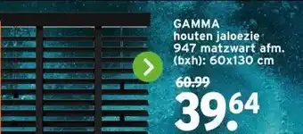 GAMMA GAMMA houten jaloezie 947 matzwart aanbieding