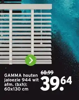 GAMMA GAMMA houten jaloezie 944 wit aanbieding