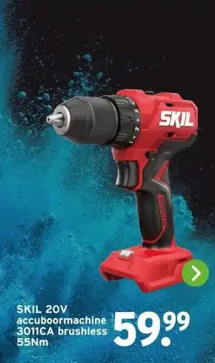 GAMMA SKIL 20V accuboormachine 3011CA brushless 55Nm aanbieding