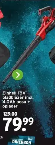 GAMMA Einhell 18V bladblazer incl. 4.0Ah accu + oplader aanbieding